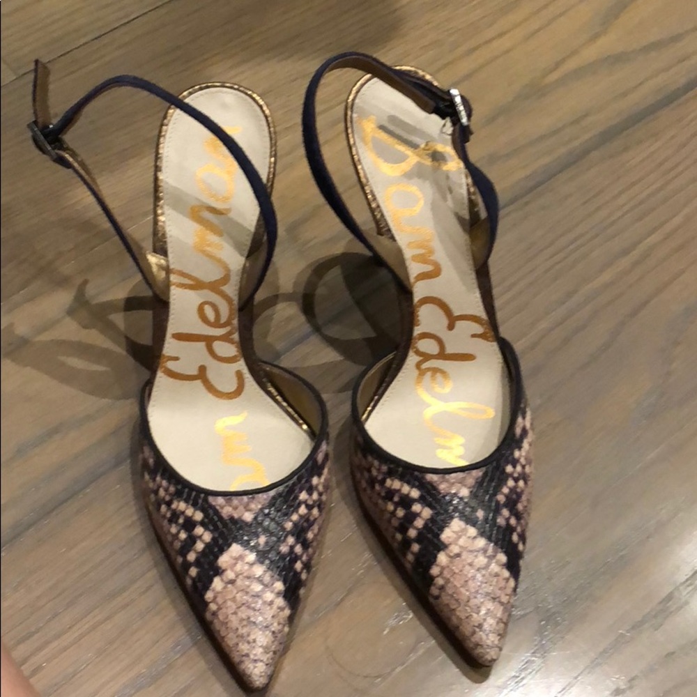 Sam Edelman Snake skin sling back